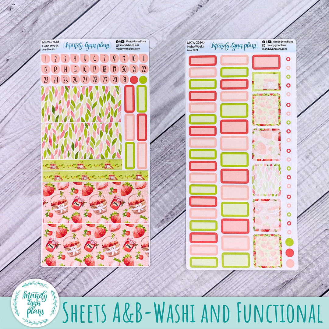 Any Month Hobonichi Weeks Monthly Kit || Strawberry Patch || MK-W-2264