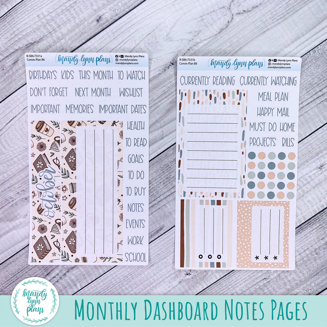 October Common Planner Dashboard || Coffee and Books || 331