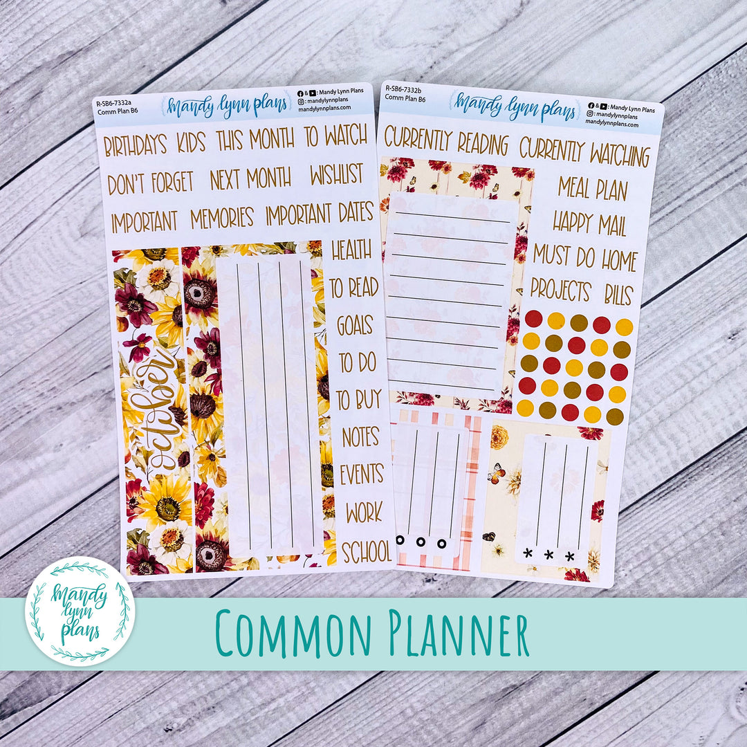 October Common Planner Dashboard || Warm Autumn || 332