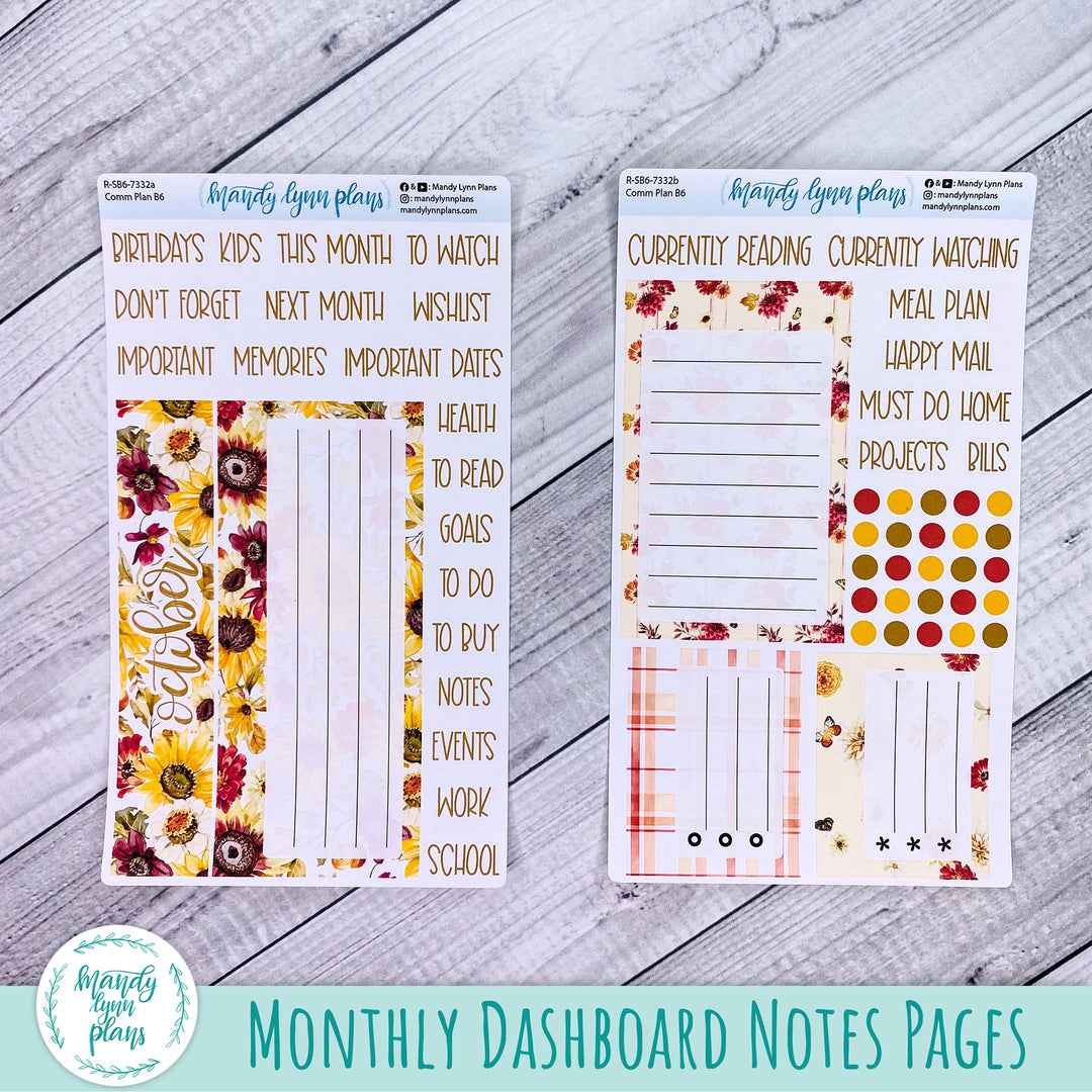 October Common Planner Dashboard || Warm Autumn || 332