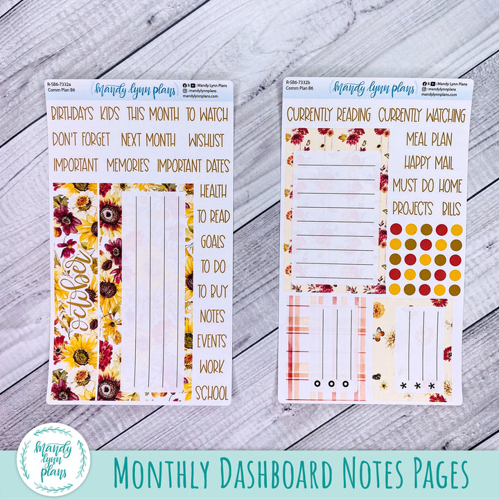 October Common Planner Dashboard || Warm Autumn || 332