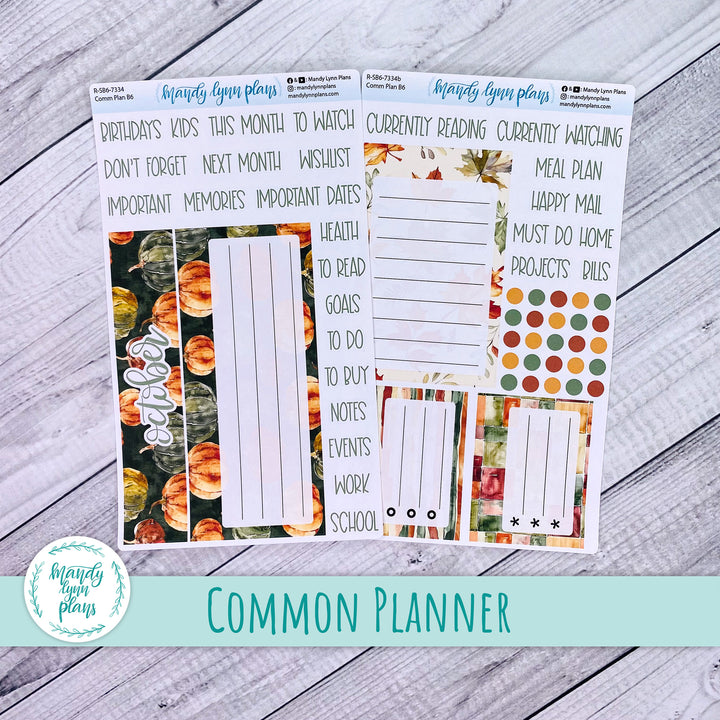 October Common Planner Dashboard || Harvest Harmony || 334