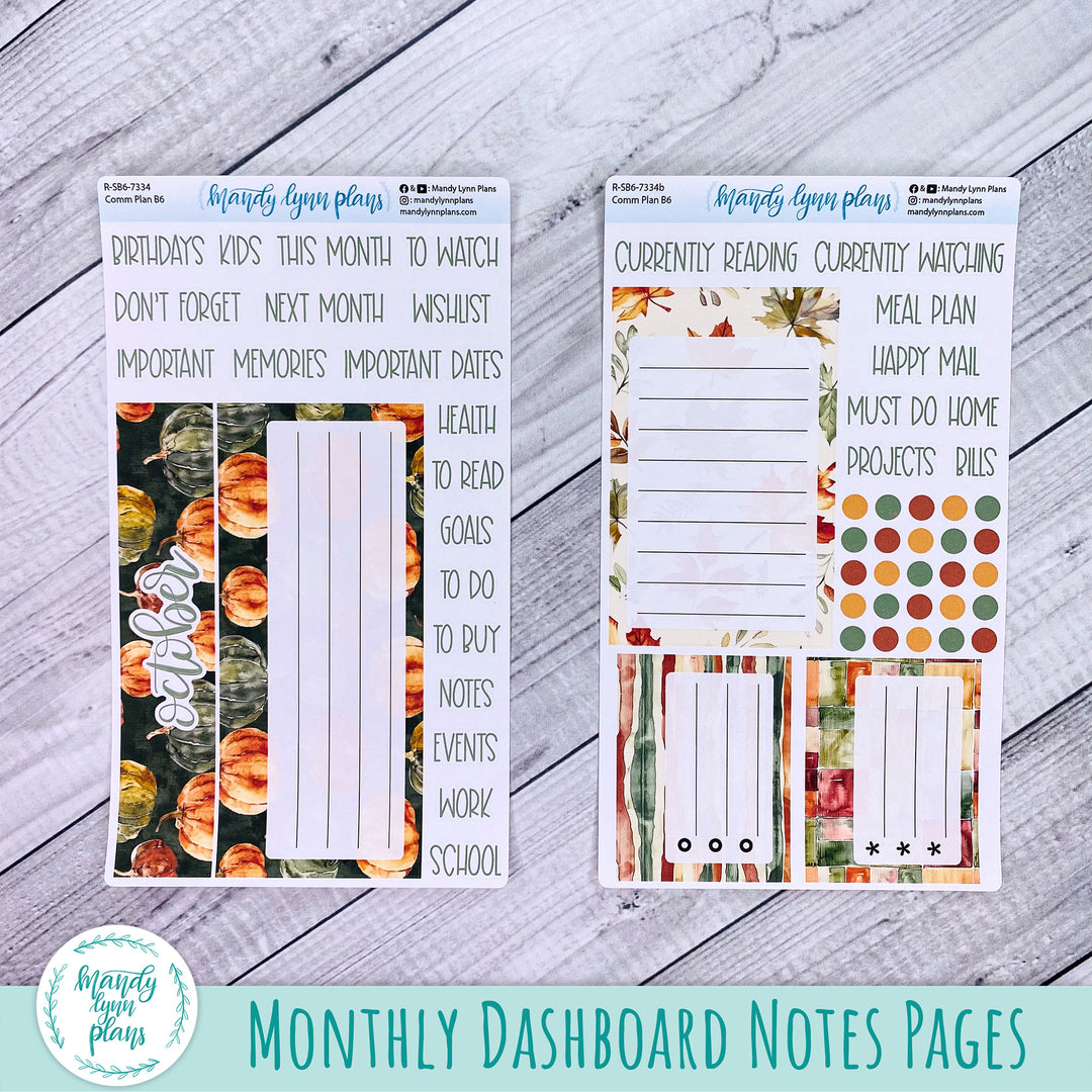 October Common Planner Dashboard || Harvest Harmony || 334