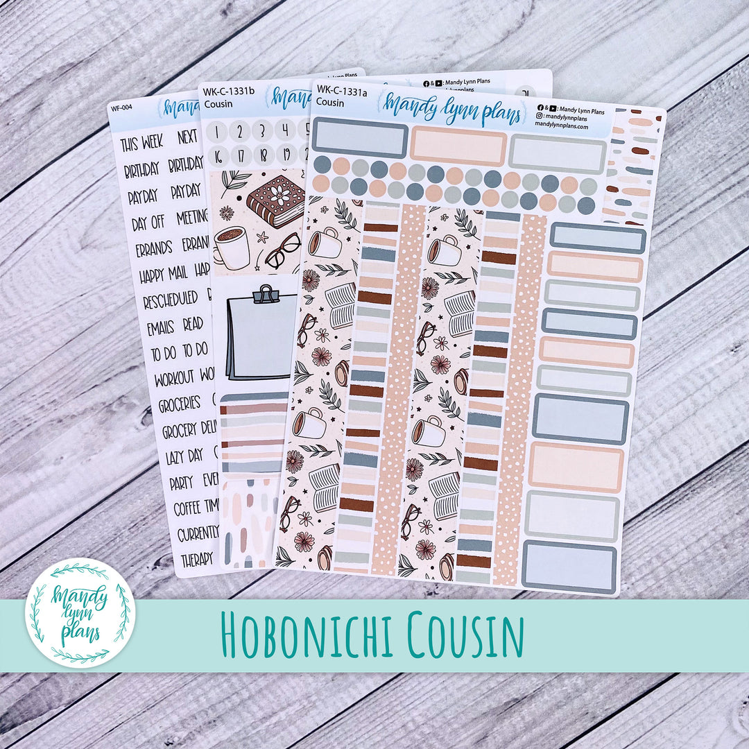 Hobonichi Cousin Weekly Kit || Coffee and Books || WK-C-1331
