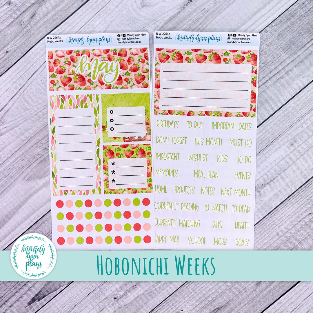 May Hobonichi Weeks Dashboard || Strawberry Patch || R-W-2264