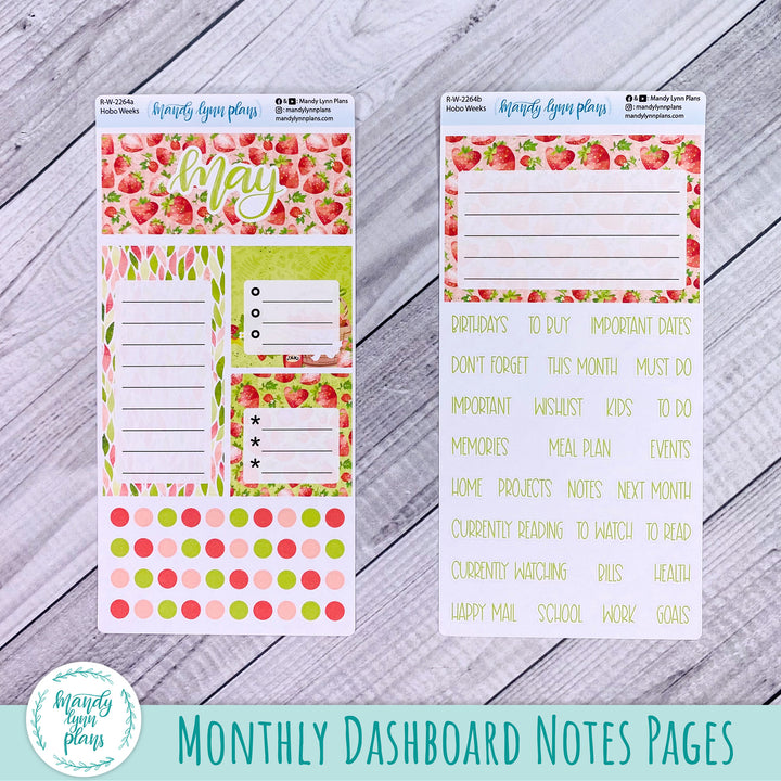 May Hobonichi Weeks Dashboard || Strawberry Patch || R-W-2264