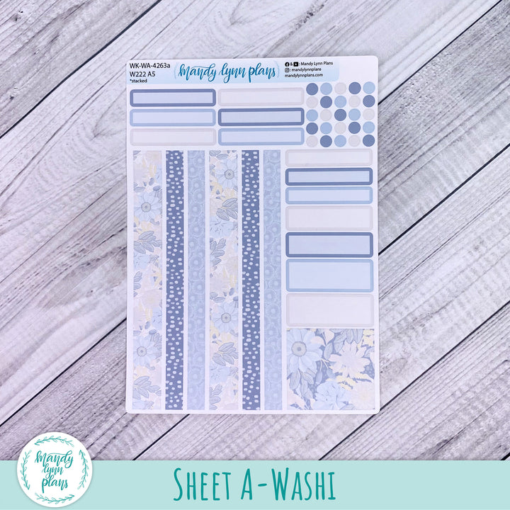 Wonderland 222 Weekly Kit || Dusty Blue Floral || 263