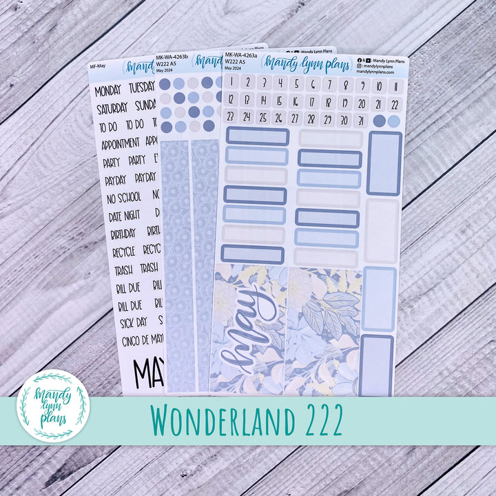 Wonderland 222 May 2024 Monthly Kit || Dusty Blue Floral || 263