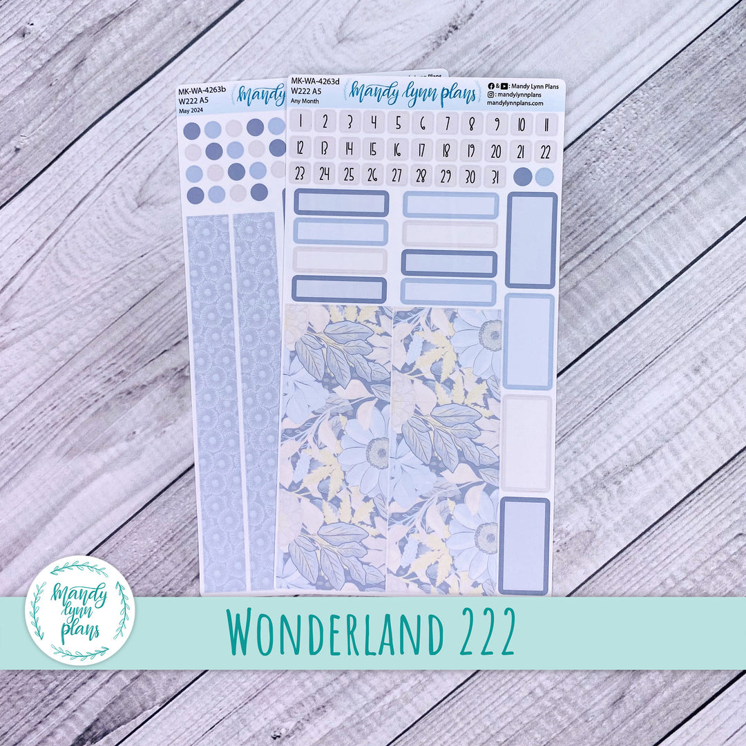 2024 Any Month Wonderland 222 Monthly Kit || Dusty Blue Floral || 263