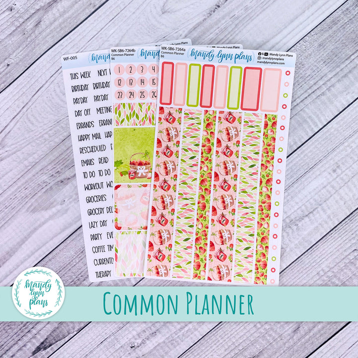 A5, B6, N1 & N2 Common Planner Weekly Kit || Strawberry Patch || 264