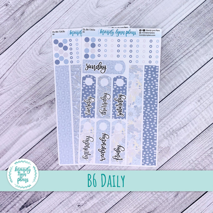 B6 Daily Kit || Dusty Blue Floral || DL-B6-7263