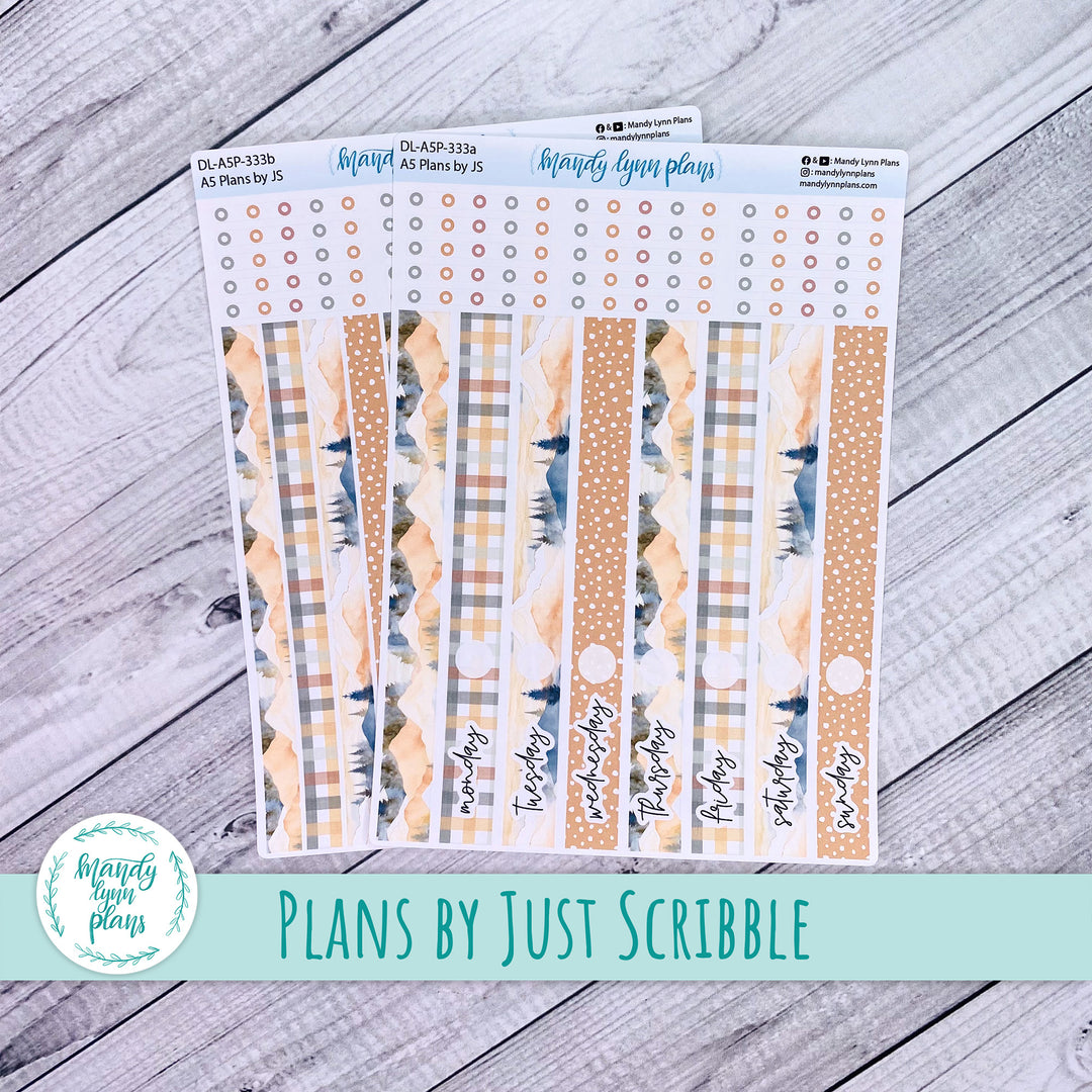 A5 Plans by Just Scribble Daily Kit || Mountains || DL-A5P-333