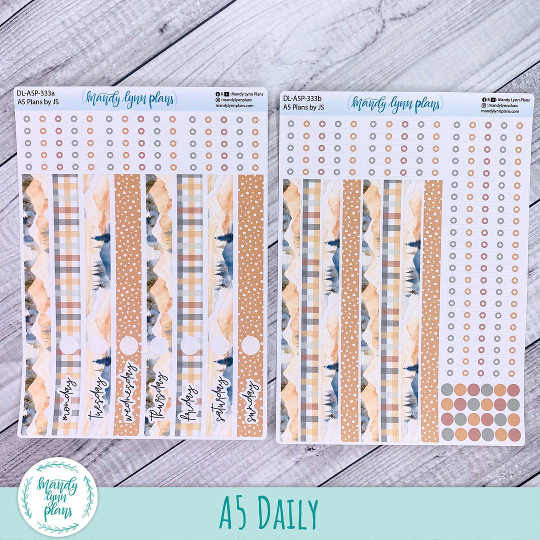 A5 Plans by Just Scribble Daily Kit || Mountains || DL-A5P-333