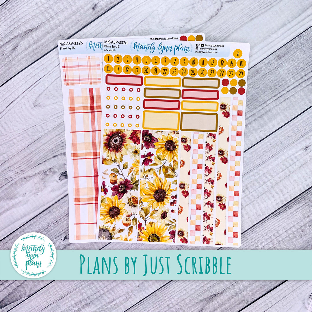 Any Month Plans by Just Scribble Monthly Kit || Warm Autumn || MK-A5P-332