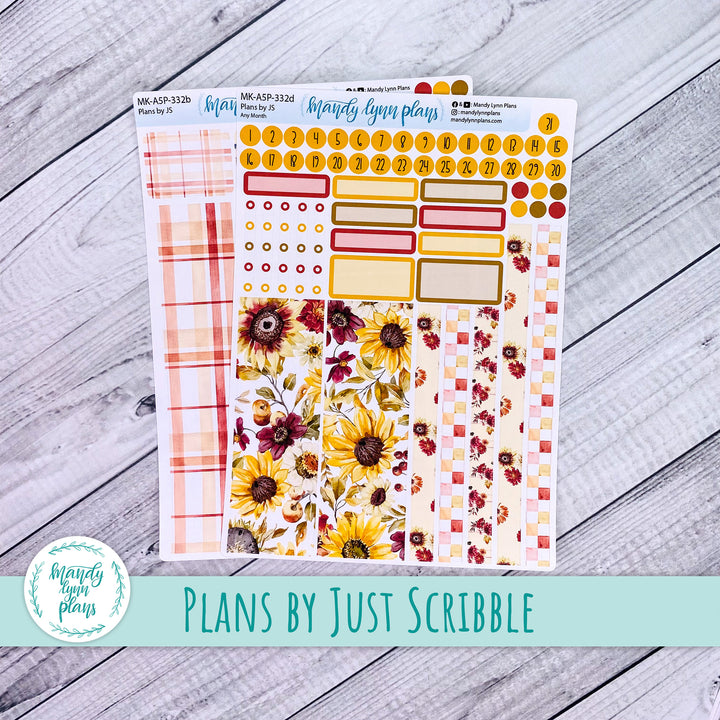 Any Month Plans by Just Scribble Monthly Kit || Warm Autumn || MK-A5P-332