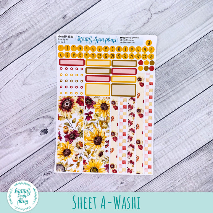 Any Month Plans by Just Scribble Monthly Kit || Warm Autumn || MK-A5P-332