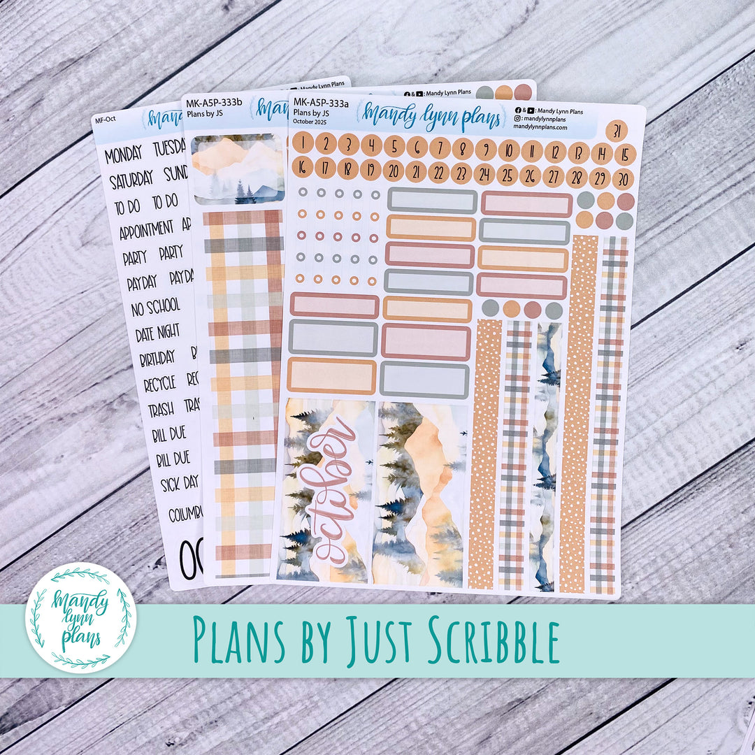 October 2025 Plans by Just Scribble Monthly || Mountains || MK-A5P-333