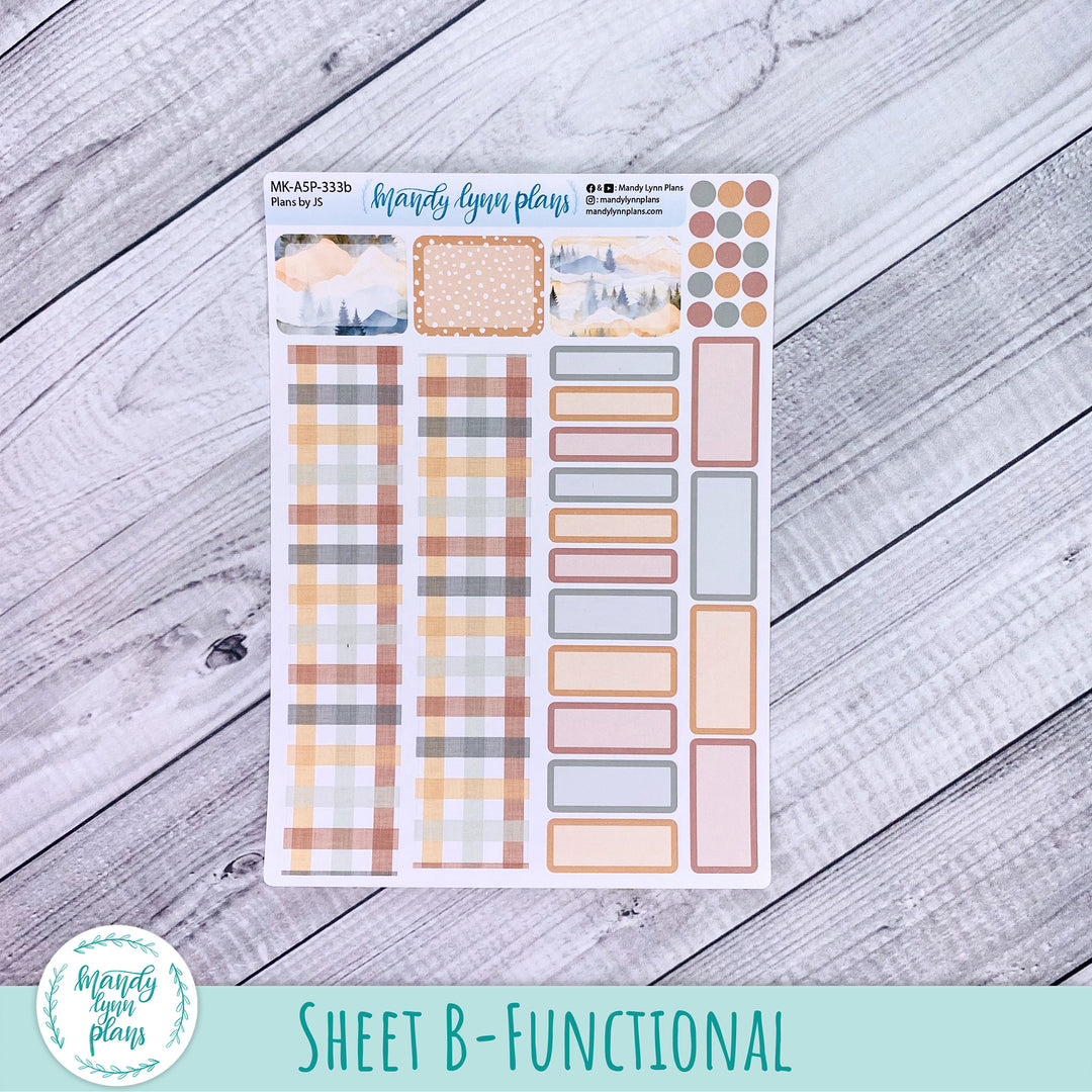 Any Month Plans by Just Scribble Monthly Kit || Mountains || MK-A5P-333