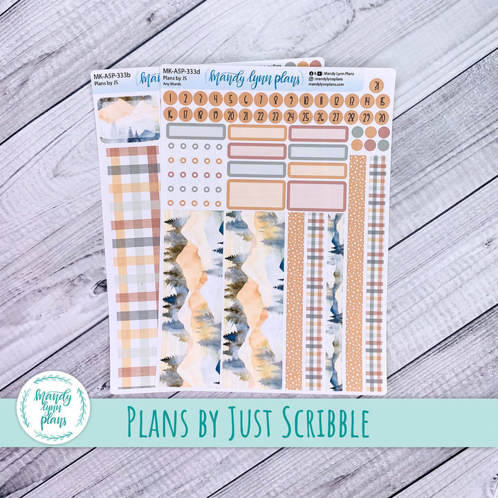 Any Month Plans by Just Scribble Monthly Kit || Mountains || MK-A5P-333