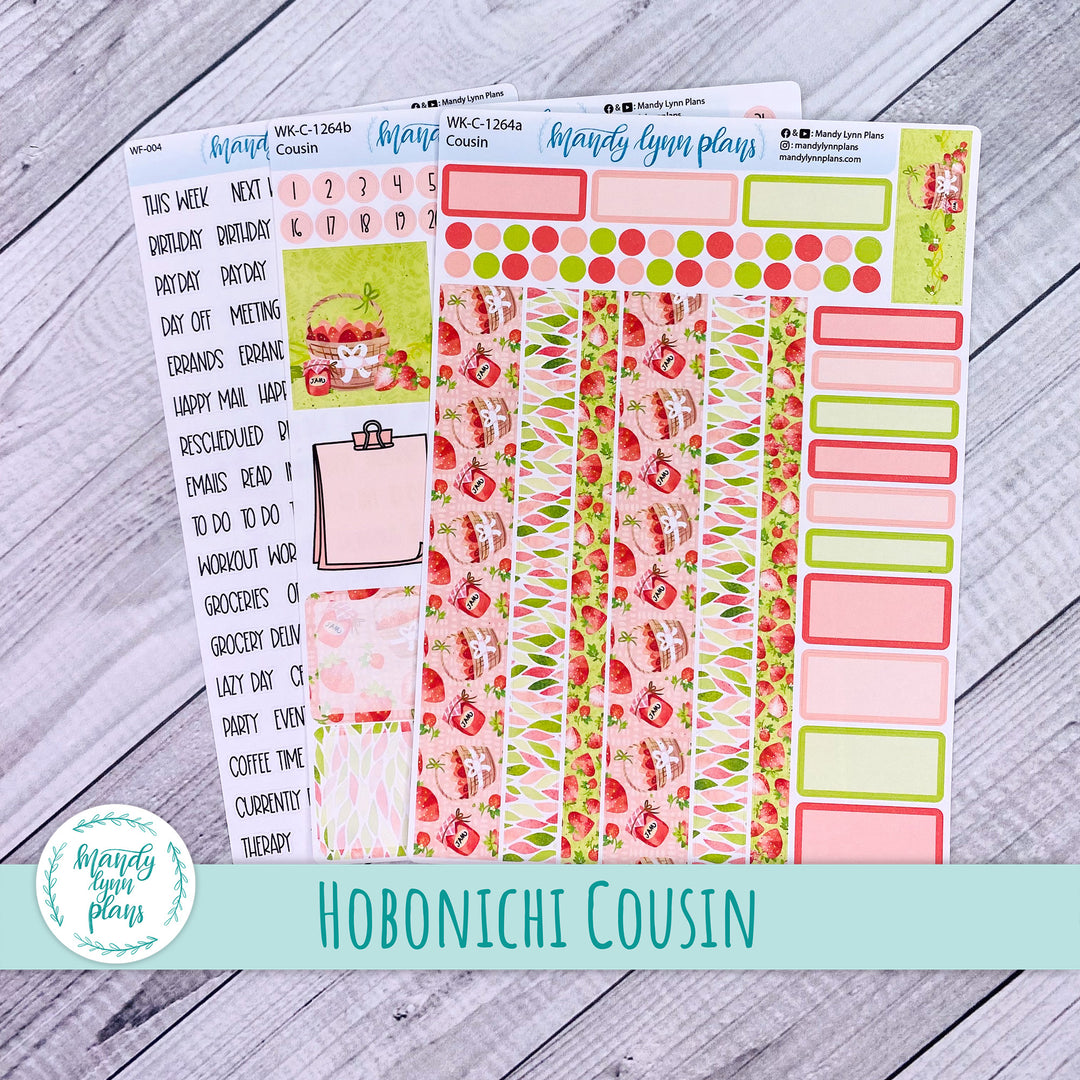 Hobonichi Cousin Weekly Kit || Strawberry Patch || WK-C-1264