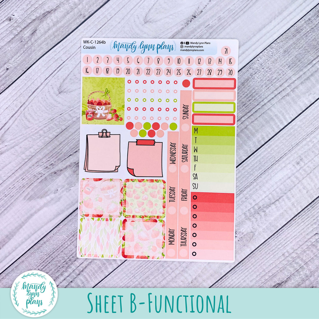 Hobonichi Cousin Weekly Kit || Strawberry Patch || WK-C-1264