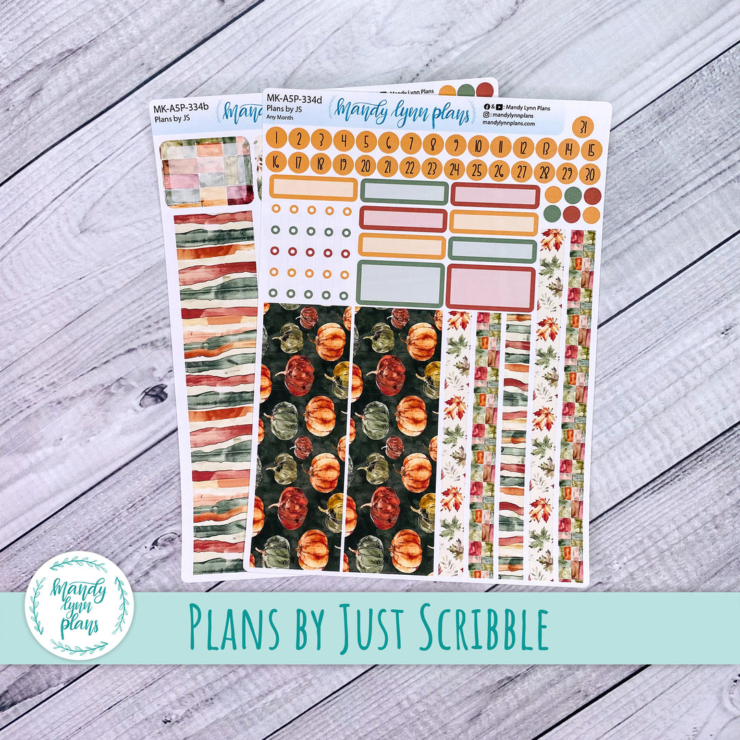 Any Month Plans by Just Scribble Monthly Kit || Harvest Harmony || MK-A5P-334