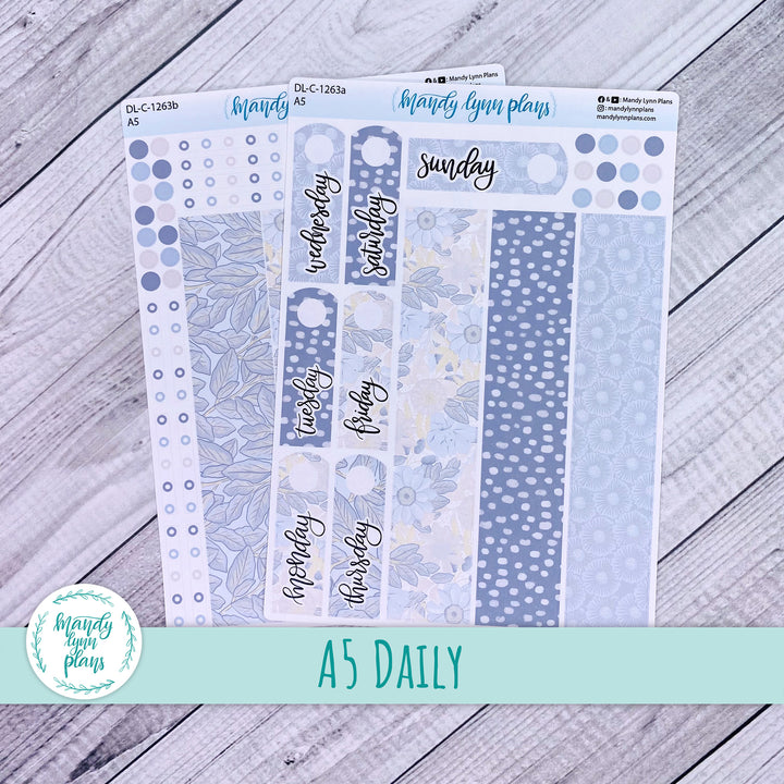 A5 Daily Kit || Dusty Blue Floral || DL-C-1263