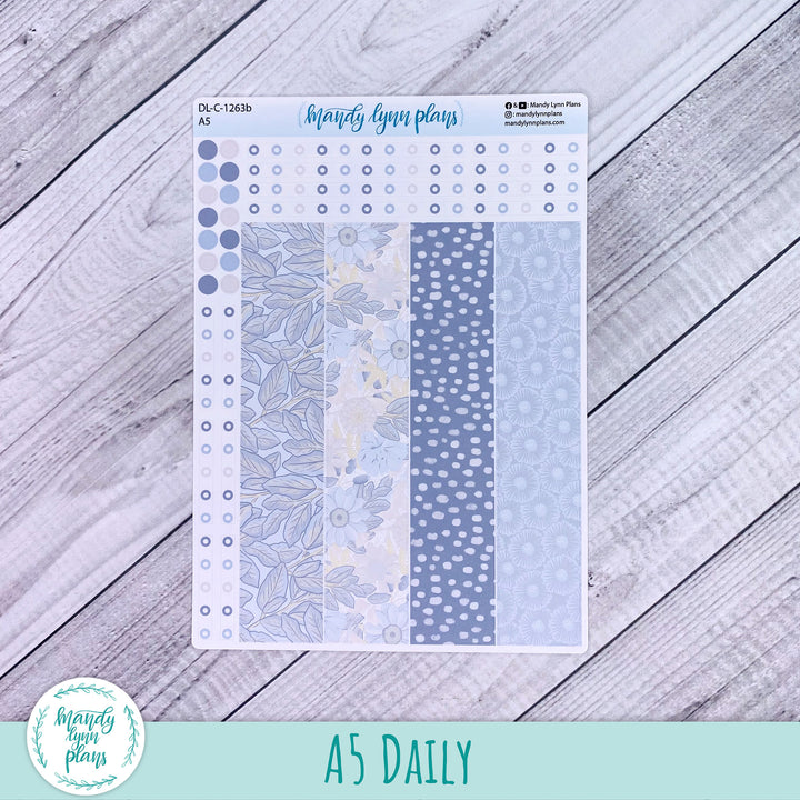 A5 Daily Kit || Dusty Blue Floral || DL-C-1263