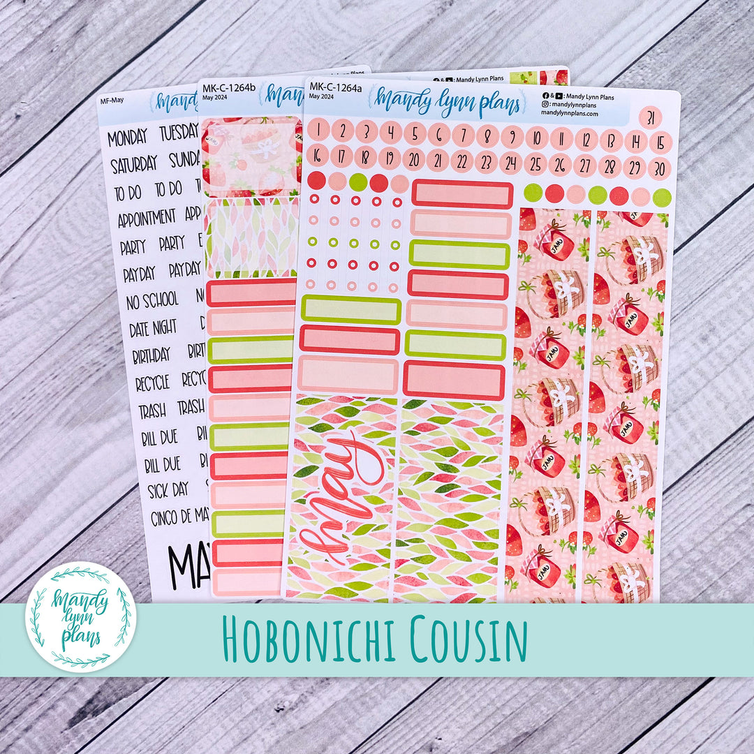 Hobonichi Cousin May 2024 Monthly || Strawberry Patch || MK-C-1264