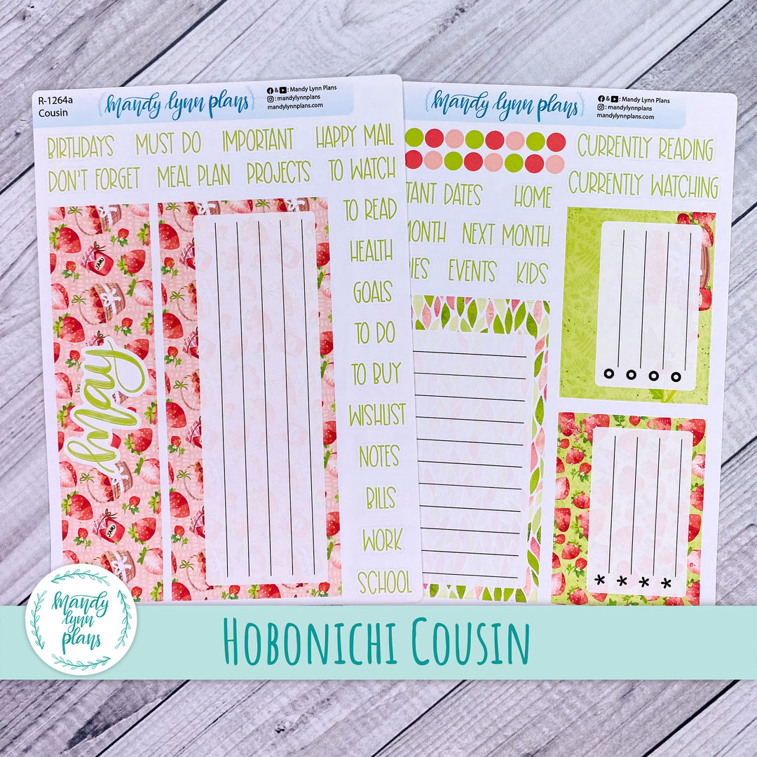 May Hobonichi Cousin Dashboard || Strawberry Patch || R-1264