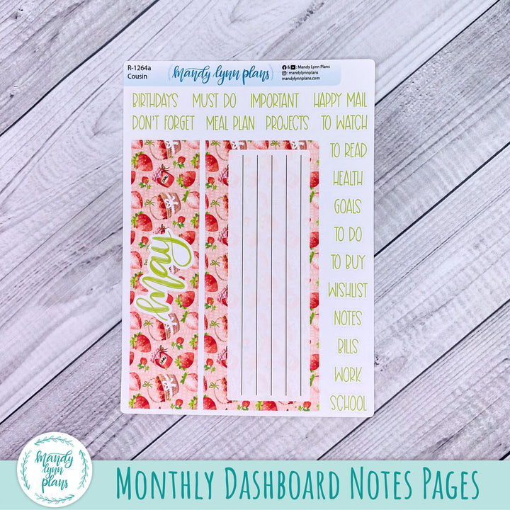 May Hobonichi Cousin Dashboard || Strawberry Patch || R-1264