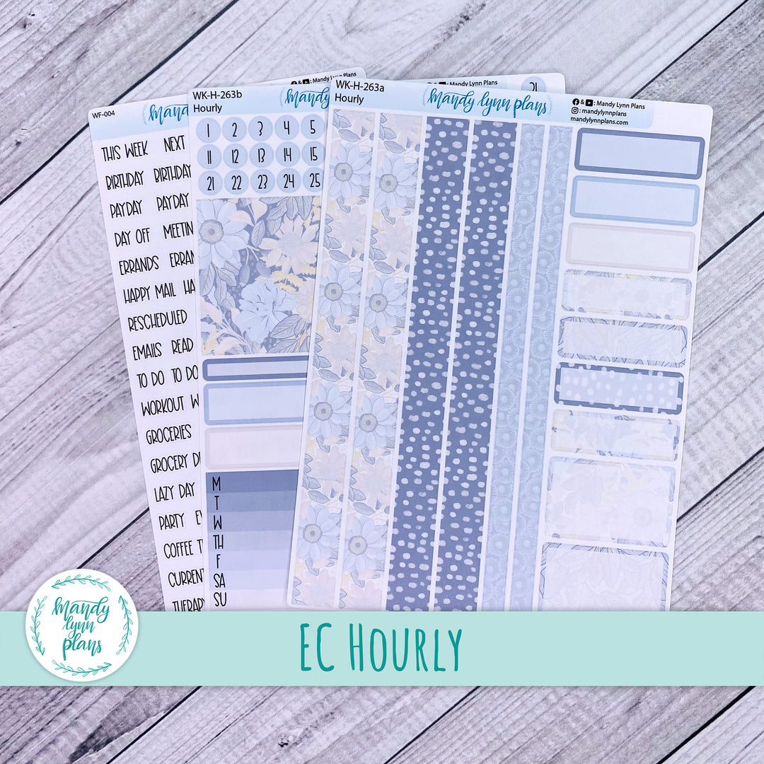 EC Hourly Weekly Kit || Dusty Blue Floral || WK-H-263