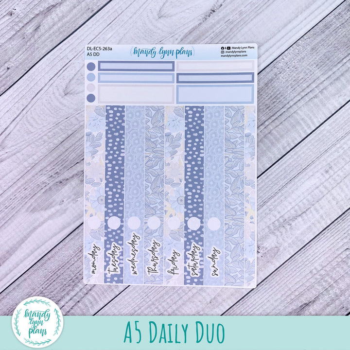 EC A5 Daily Duo Kit || Dusty Blue Floral || DL-EC5-263