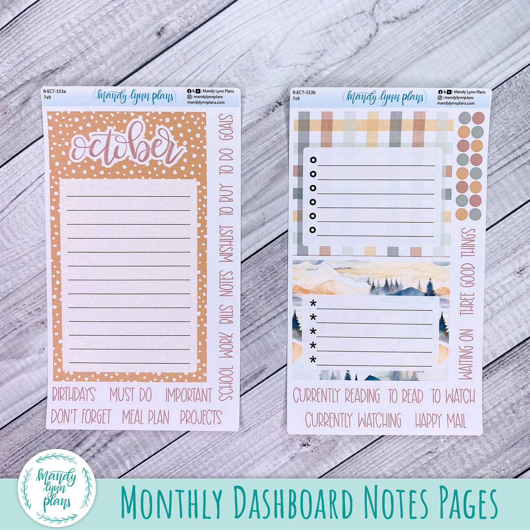 October EC 7x9 Dashboard Kit || Mountains || R-EC7-333