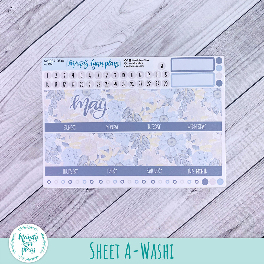 EC 7x9 May Monthly Kit || Dusty Blue Floral || MK-EC7-263