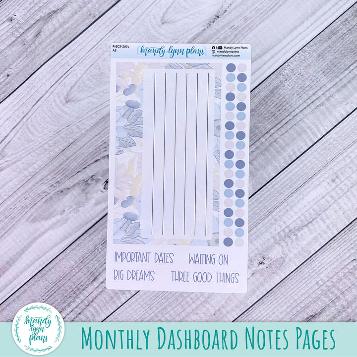 EC A5 Dashboard Kit || Dusty Blue Floral || R-EC5-263