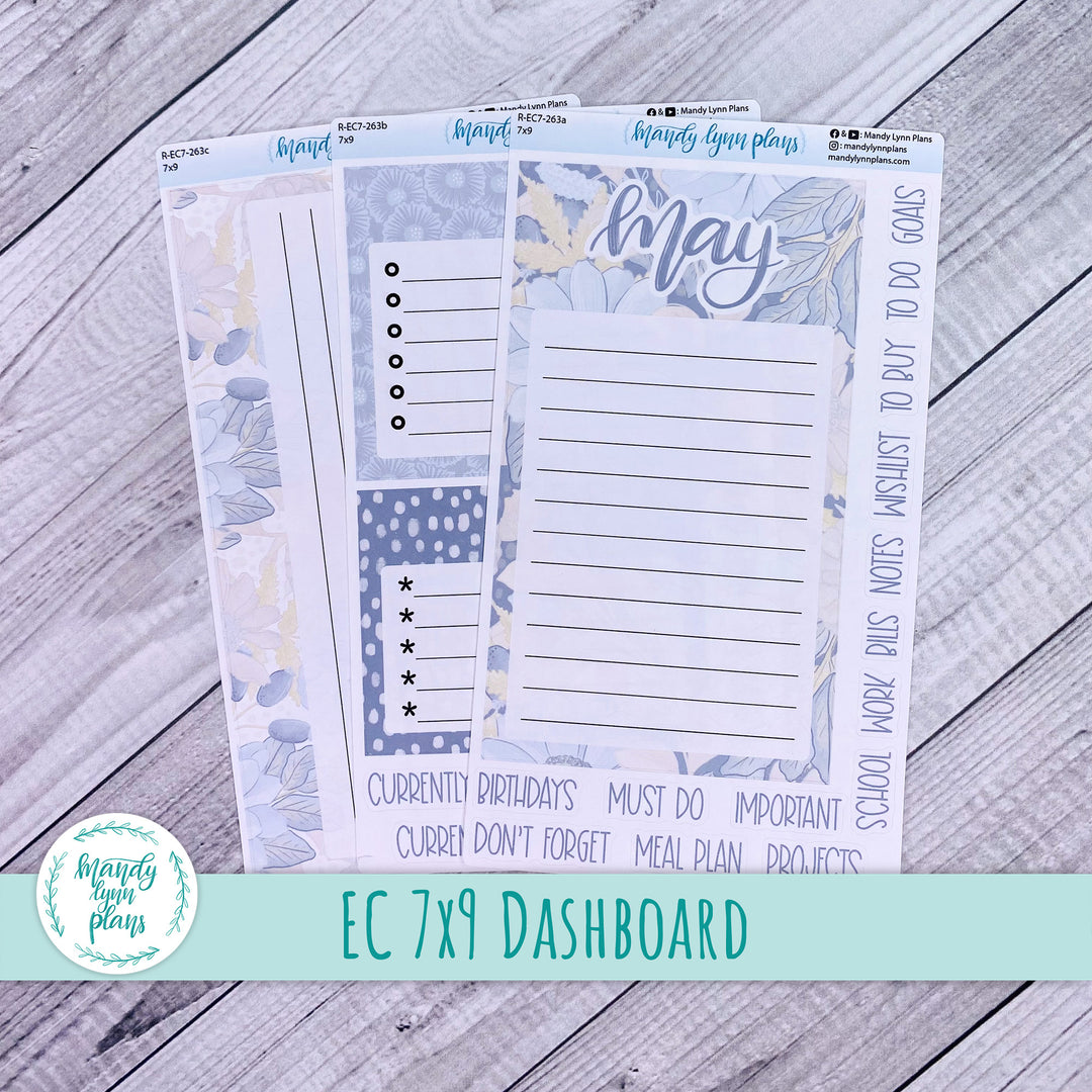 EC 7x9 Dashboard Kit || Dusty Blue Floral || R-EC7-263