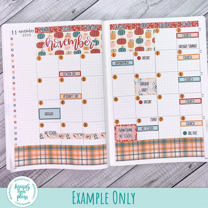 November 2025 Plans by Just Scribble Monthly || Abstract Botanicals || MK-A5P-335