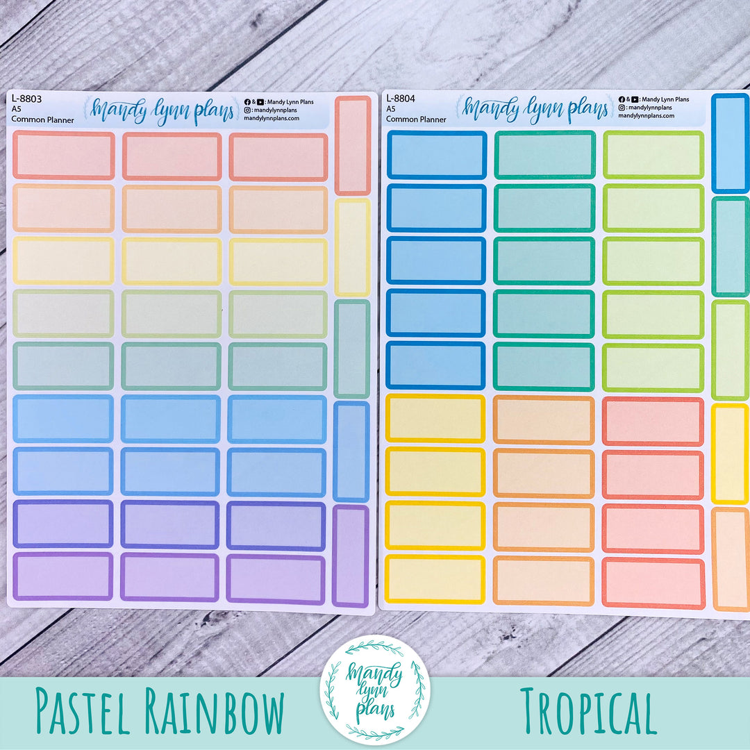 A5 Common Planner || Large Labels