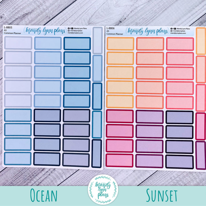 A5 Common Planner || Large Labels