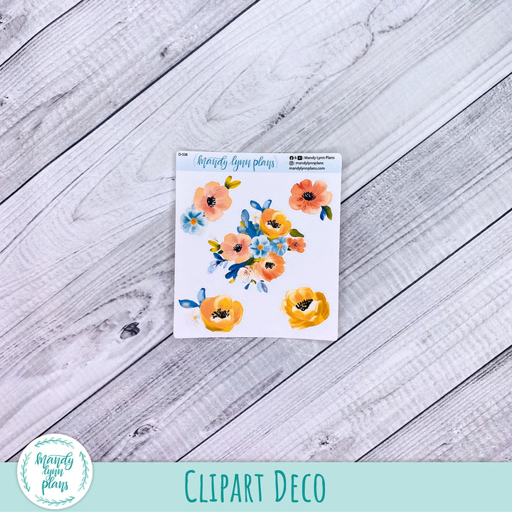 Navy Bold Bloom Add-Ons || 338