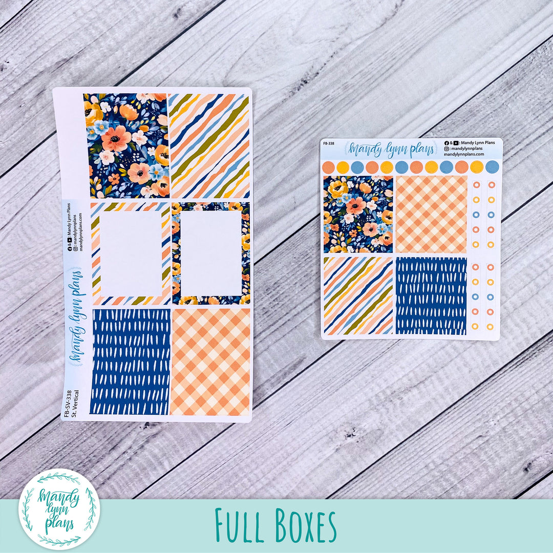 Navy Bold Bloom Add-Ons || 338
