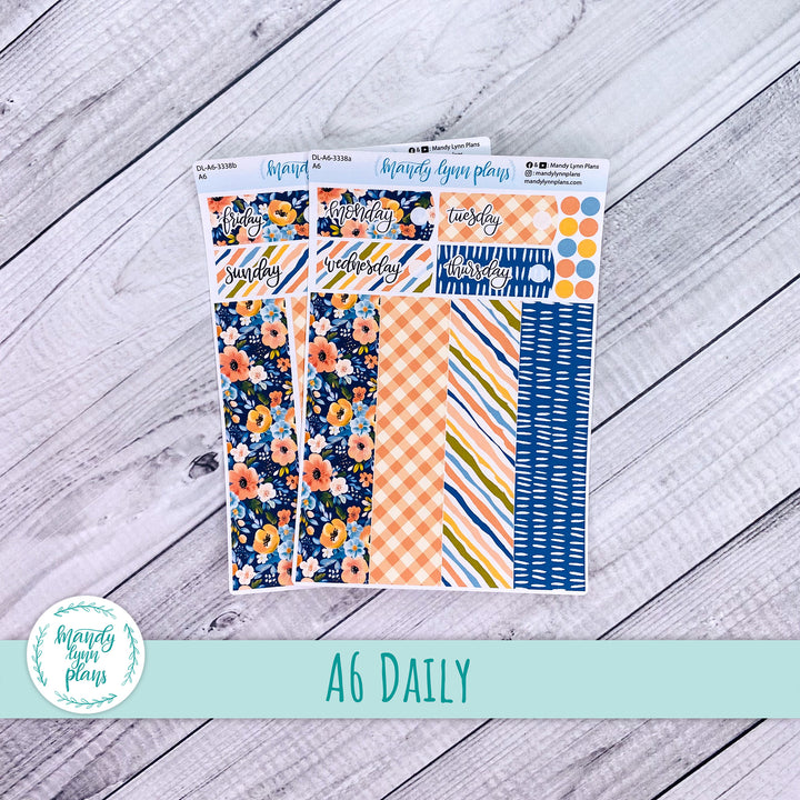 A6 Daily Kit || Navy Bold Bloom || DL-A6-3338