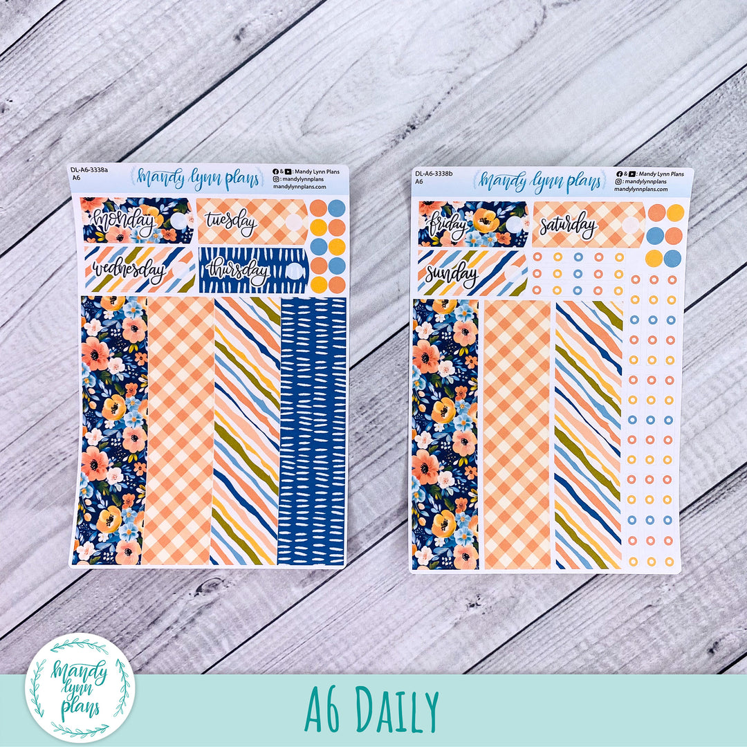 A6 Daily Kit || Navy Bold Bloom || DL-A6-3338
