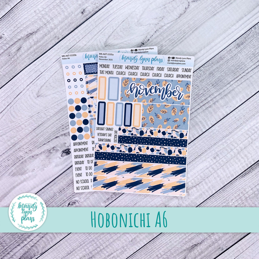 Hobonichi A6 November 2025 Monthly Kit || Abstract Botanicals || MK-A6T-3335