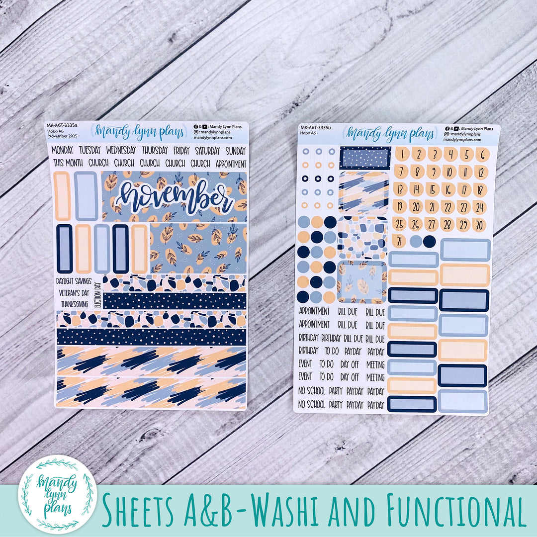 Hobonichi A6 November 2025 Monthly Kit || Abstract Botanicals || MK-A6T-3335