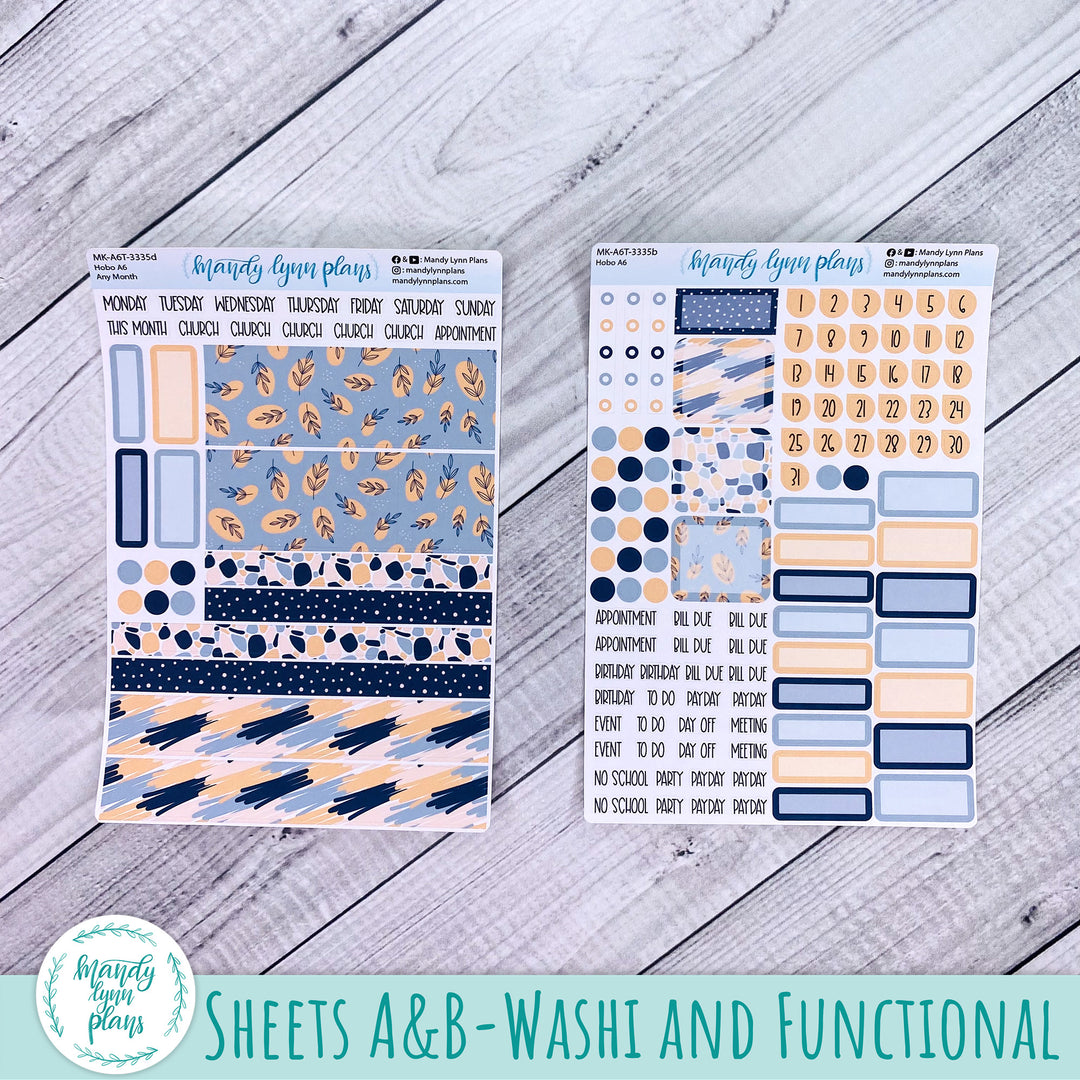 Any Month Hobonichi A6 Monthly Kit || Abstract Botanicals || MK-A6T-3335