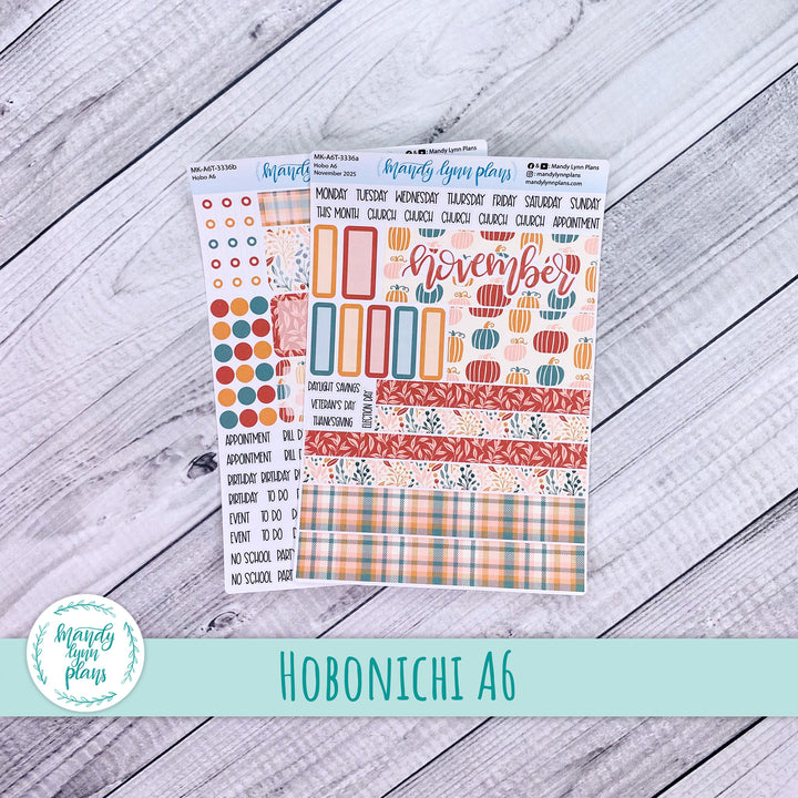 Hobonichi A6 November 2025 Monthly Kit || Boho Fall || MK-A6T-3336