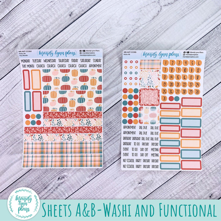 Any Month Hobonichi A6 Monthly Kit || Boho Fall || MK-A6T-3336