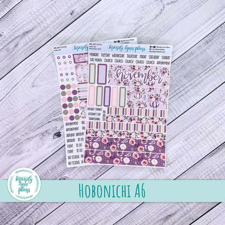 Hobonichi A6 November 2025 Monthly Kit || Autumn Floral || MK-A6T-3337
